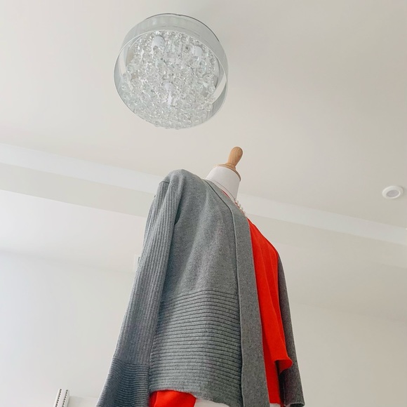 Pointelle Gray Cardigan size Small - Picture 3 of 6